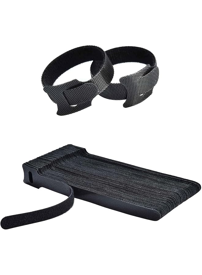 erorex 100Pcs Cable Ties Reusable Ties Cable Management Adjustable Cord Organizer Ties Cable Straps Multi Purpose Tie Wraps Fastening Straps Used For Headphones Phones Computer Tv Electronics - Image 1