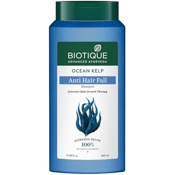 Biotique BIO KELP PROTEIN SHAMPOO FOR FALLING HAIR INTENSIVE REGROWTH TREATMENT, 340ML, MULTI - Image 3