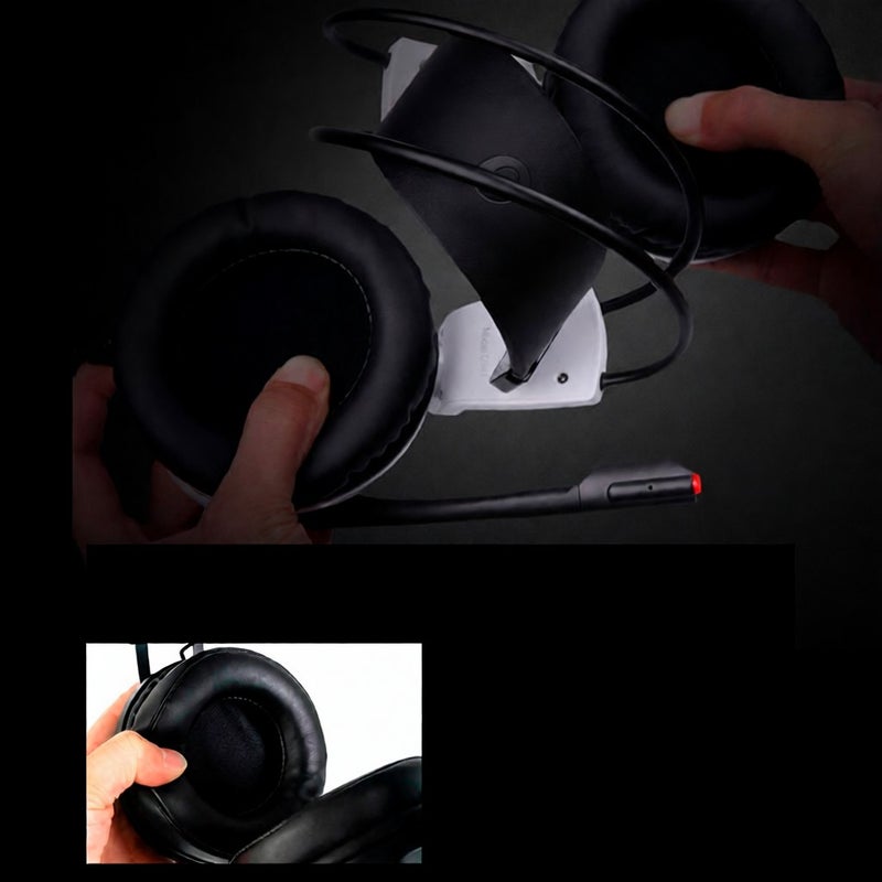 سماعة ألعاب SOMIC G941 USB مع قناة 7.1 وتأثير صوت اهتزازي 4D ووحدة محرك 40 مم ومحكم سلكي وضوء LED أبيض - Image 4