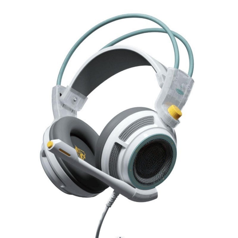 سماعة ألعاب SOMIC G941 USB مع قناة 7.1 وتأثير صوت اهتزازي 4D ووحدة محرك 40 مم ومحكم سلكي وضوء LED أبيض - Image 1