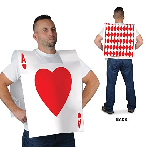 Beistle Plastic Card Suit Vests 3Pack Playing Card Sandwich Board Vests with Ace of Hearts and Harlequin Design Costume Accessories for Las Vegas Casino Nights Game Night Gambling Parties - Image 3