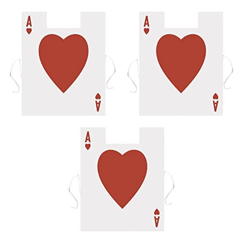 Beistle Plastic Card Suit Vests 3Pack Playing Card Sandwich Board Vests with Ace of Hearts and Harlequin Design Costume Accessories for Las Vegas Casino Nights Game Night Gambling Parties - Image 1