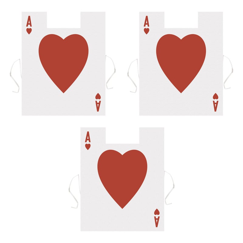 Beistle Plastic Card Suit Vests 3Pack Playing Card Sandwich Board Vests with Ace of Hearts and Harlequin Design Costume Accessories for Las Vegas Casino Nights Game Night Gambling Parties - Image 2