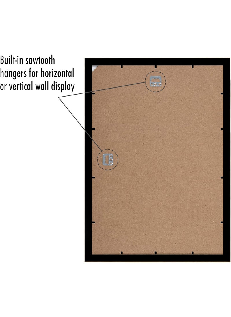 Americanflat Americanflat A3 Picture Frame with ShatterResistant Glass  117x165 Frame with Engineered Wood  Signature Collection  A3 Frame for Wall Display  Black  - Image 2