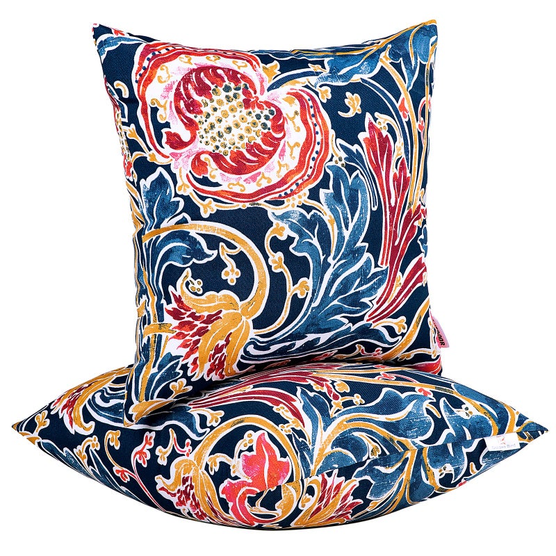 JMGBird Outdoor Throw Pillows Waterproof Set of 2 Patio Pillows 1818 Inch Decorative Pillow for Bed Couch Sofa and Patio Furniture