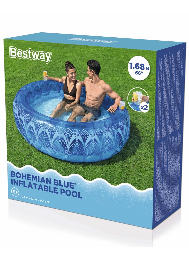 Bestway Pool Bohemian Blue 168x53cm | Inflatable Pool | Family Pool Perfect for Summer - pzsku/Z4589A3BAAD16D7AD3A7AZ/45/1741602759/eea8e2e8-8a06-43d4-b6dc-bdbcc4d37d89