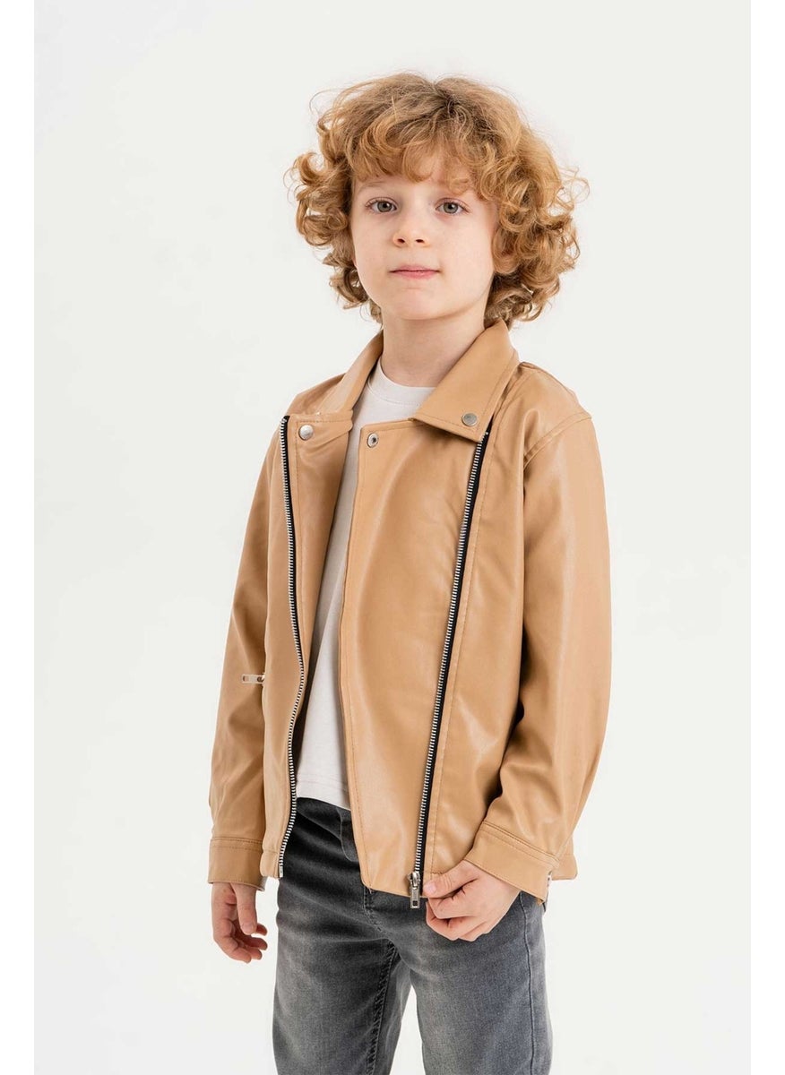 Gold Class Kidswear Zippered Boys Leather Jacket  - Image 3