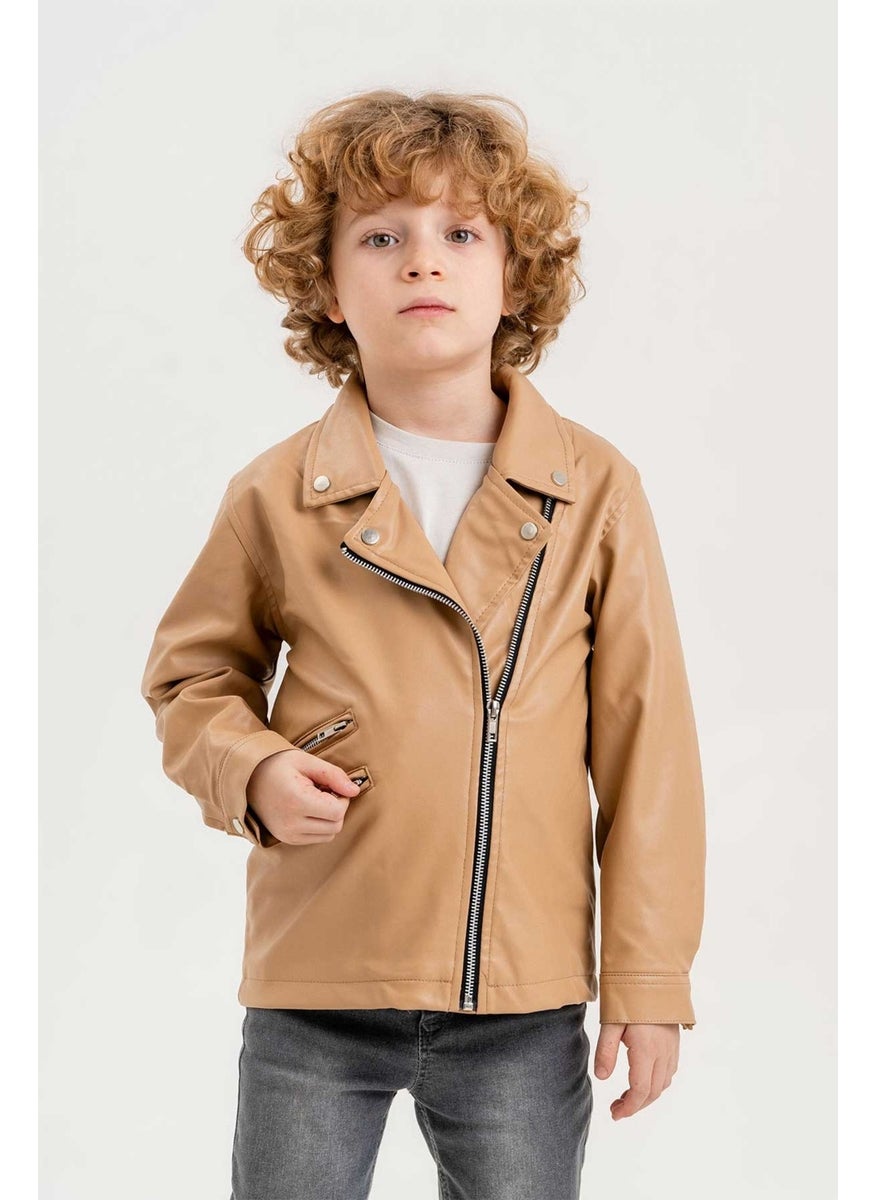 Gold Class Kidswear Zippered Boys Leather Jacket  - Image 1