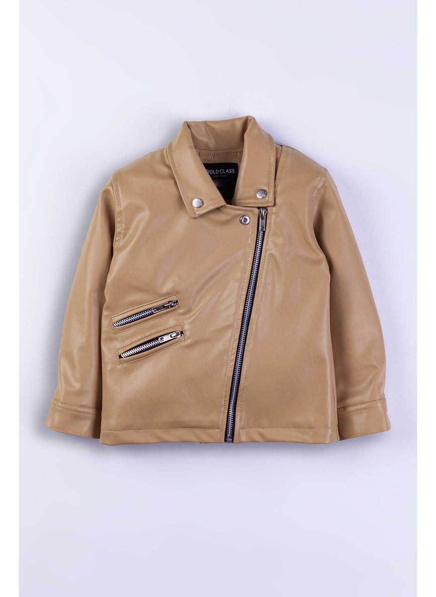 Gold Class Kidswear Zippered Boys Leather Jacket  - Image 5
