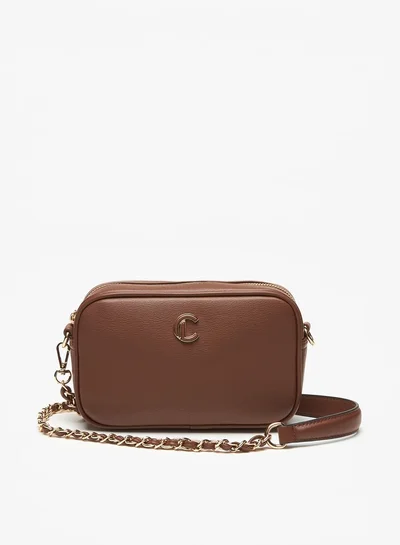 لو كونفورت Women Solid Crossbody Bag with Detachable Strap and Zip Closure