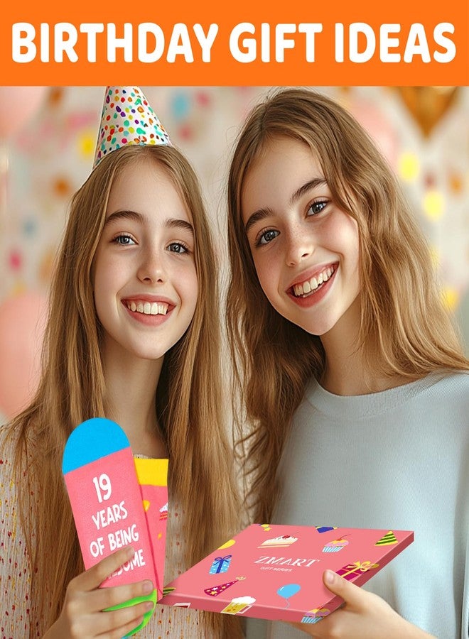 زي مارت هدايا من زمارت للفتيات بعمر 19 عامًا - جوارب وردية للنساء، هدايا عيد ميلاد 19 للفتيات، أفكار هدايا عيد ميلاد لها - Image 2