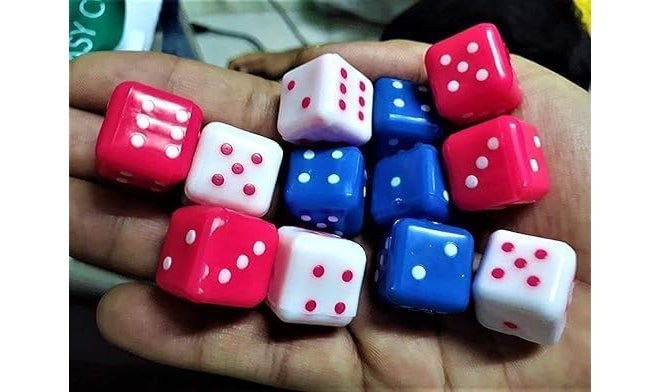 PMW - Multi-Color Dice Set, 6 Pieces, 3 Pairs, Game Dice - Image 2