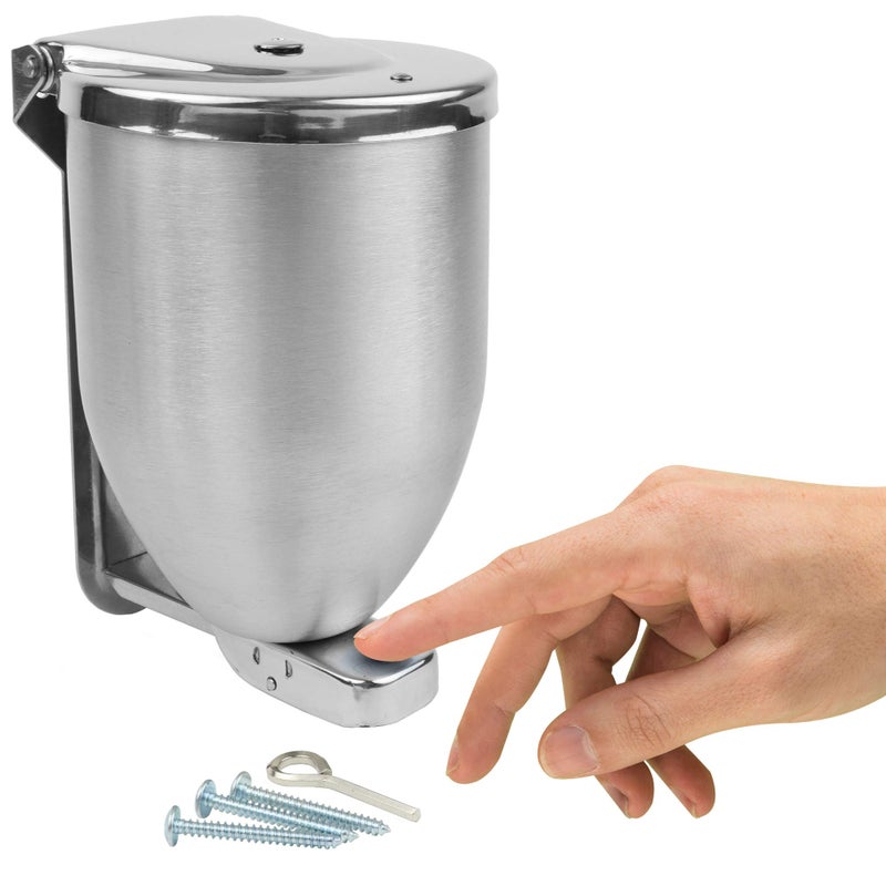 Vollum Powder-Soap Dispenser - 32 Ounce Stainless Steel Bathroom Soap Dispenser With Large Filler Cap - Strong Wall Mounted Pump Kitchen Soap Dispenser - Farmhouse Kitchen Decor Dish Soap Dispensers - Image 1