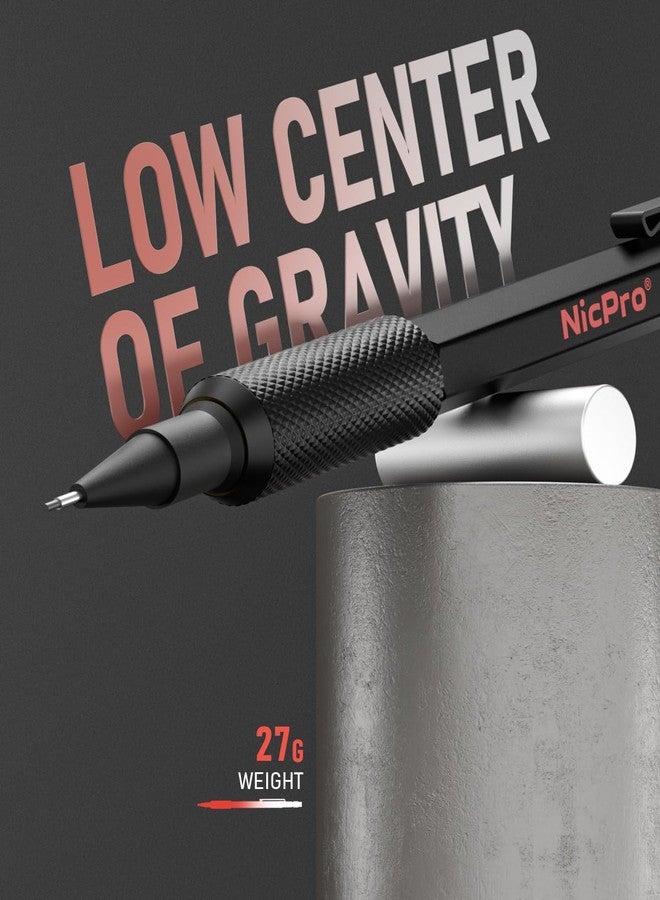 نيكبرو مجموعة أقلام رصاص ميكانيكية نيكبرو 0.7 مم مع حافظة، 3 أقلام رصاص ميكانيكية معدنية MP2000 مع 6 عبوات رصاص HB، ممحاة، غلاف مقاوم للماء للكتابة والرسم والتخطيط في الهواء الطلق - Image 2