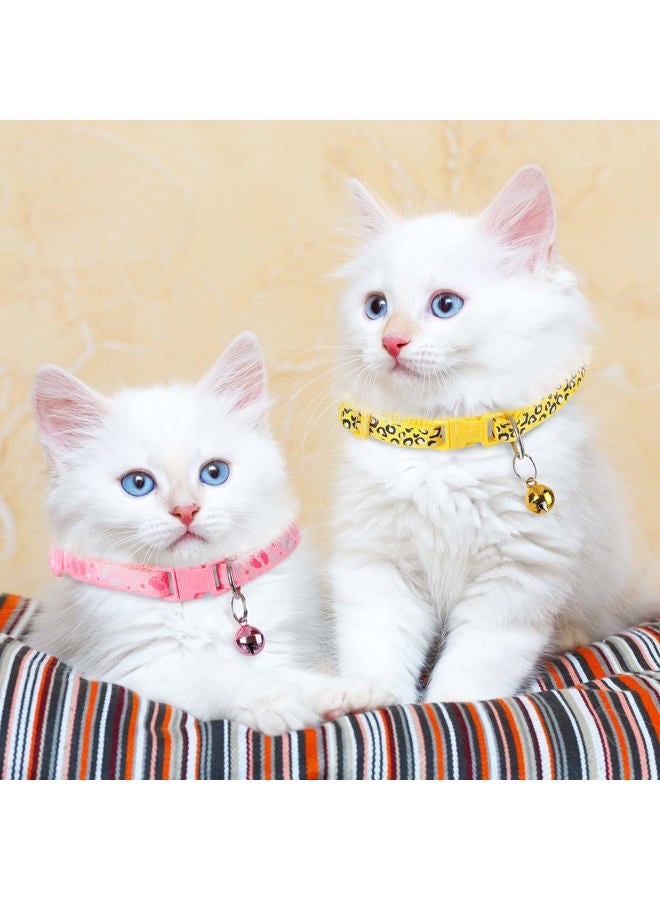 Yunsailing 24 Pcs Puppy Collars with Bells for Litter Cat Soft Nylon Whelping Adjustable Reflective Kitten Collars for Newborn Pets Dogs Cats, Assorted Colors(Cute Pattern) - Image 5