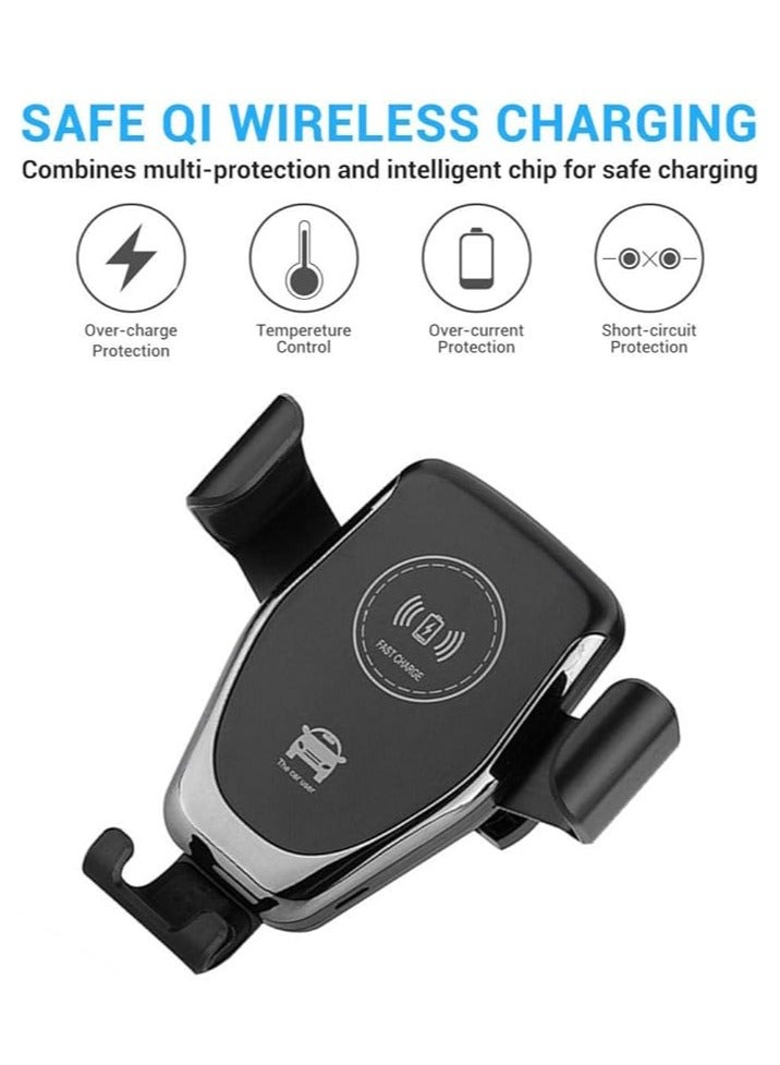 general Wireless Car Charger, 3-in-1 Qi 10W Fast Wireless Auto Clamp Charging Car Vent + Dashboard Mount Phone Holder - Image 4