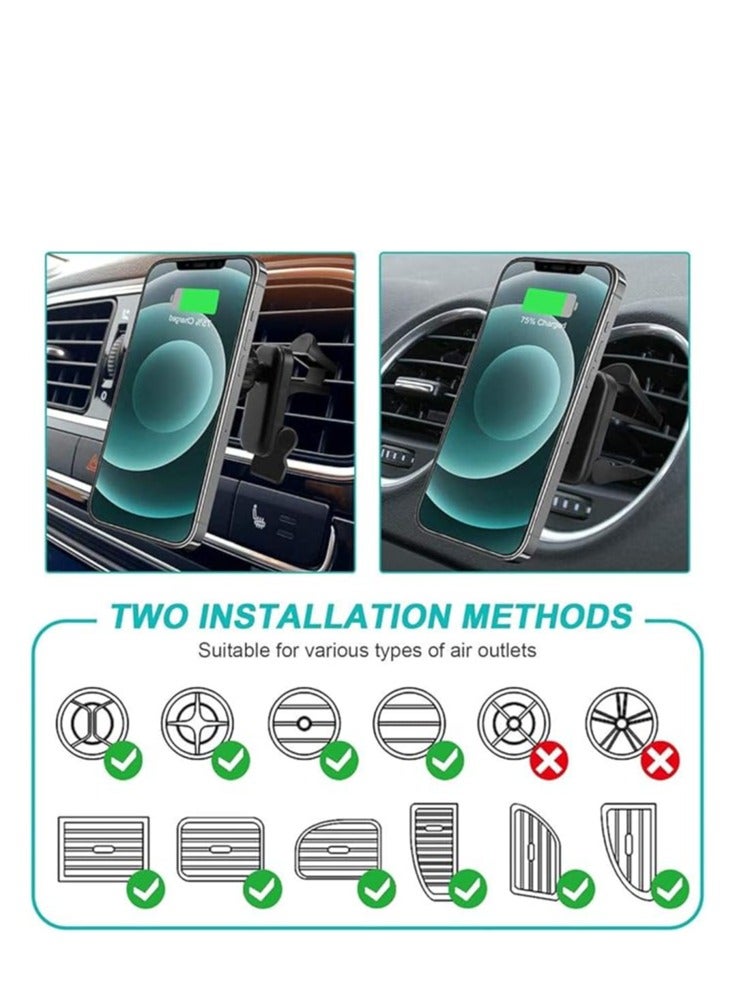 general Wireless Car Charger, 3-in-1 Qi 10W Fast Wireless Auto Clamp Charging Car Vent + Dashboard Mount Phone Holder - Image 5