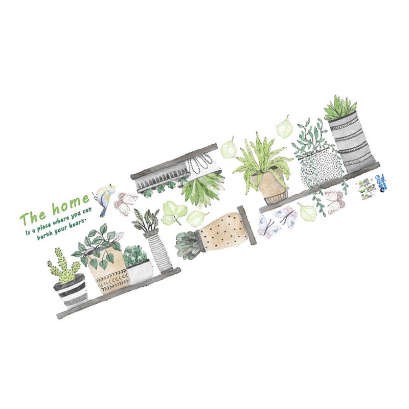 2pcs Plant Pot Sticker PVC Wall Stickers Removable Decals Beautiful Wallpaper Art Sticker for Bedroom Bathroom - Image 4