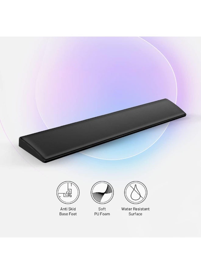 ديل KR3023D Keyboard Wrist Rest - PU Leather, Soft Memory Foam for Stable Wrist Position, Anti Skid Base Feet for Grip & Stability, Ergonomic Design, Water Resistant black - Image 5