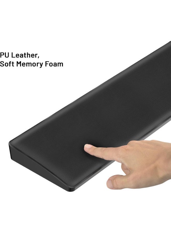ديل KR3023D Keyboard Wrist Rest - PU Leather, Soft Memory Foam for Stable Wrist Position, Anti Skid Base Feet for Grip & Stability, Ergonomic Design, Water Resistant black - Image 4