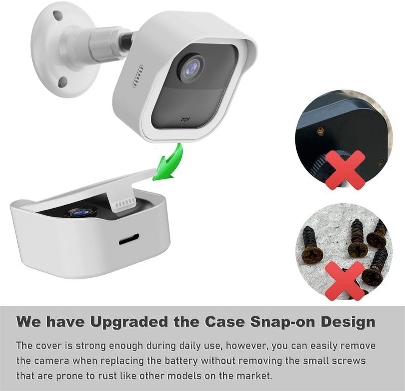 Gresus All-New Blink Outdoor Camera Wall Mount, 360° Adjustable Mount and Weather Proof Protective Housing with Blink Sync Module Outlet Mount for Blink Outdoor (4th & 3rd Gen) Camera System (White, 5 Pack) - Image 3