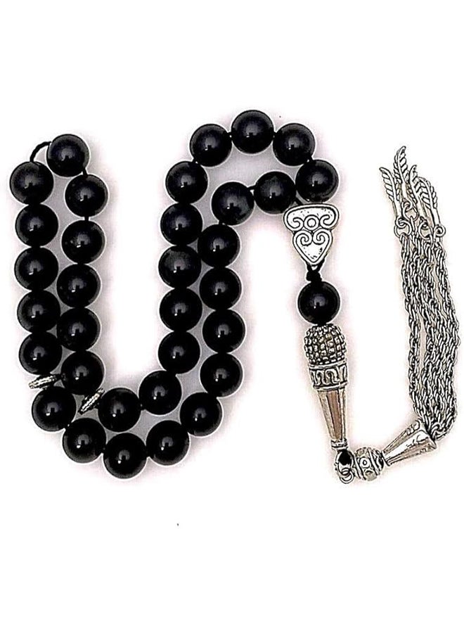Natural Gem Stone Rosary (Black)