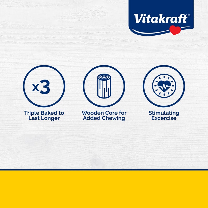 Vitakraft Crunch Sticks Parakeet Treat - Triple-Baked Millet Parakeet Treats with Natural Wood Center - Crunchy & Nutritious Bird Treat Sticks for Small Animals (12 Count, Honey, Egg, and Apple) - Image 2