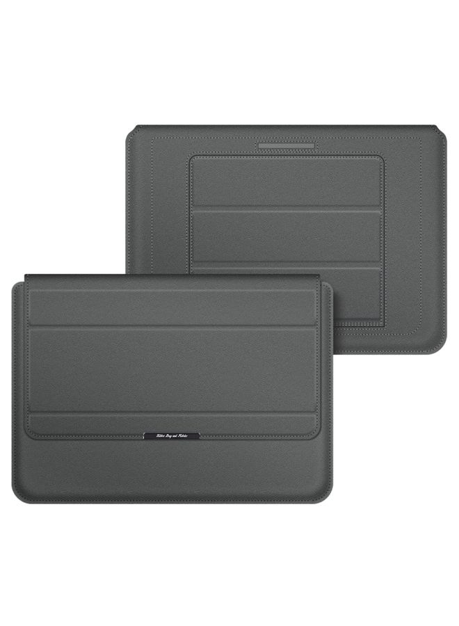 4 in 1 Universal Laptop Holder PU Waterproof Protection Wrist Laptop Bag, Size:15/16inch(Grey)