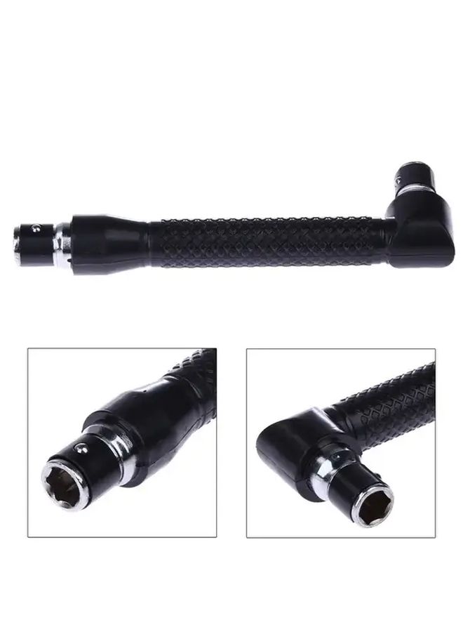 Professional Heavy Duty Vanadium Steel L Shaped Extension Bar Wrench 10 Bits Long Screwdriver For Tight Spaces Nut And Bolt Removal Ideal For Electricians Plumbers DIY And Automotive Repair - Image 1