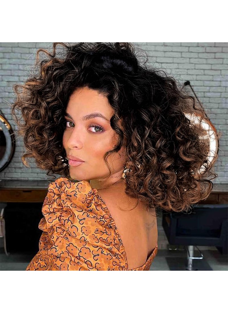 Eerya 7 Packs GoGo Curl Crochet Hair 10 Inch Short Curly Crochet Hair for Women Beach Curl Water Wave Deep Twist Crochet Braids Synthetic Braiding Hair Extensions 10 InchT1B430 