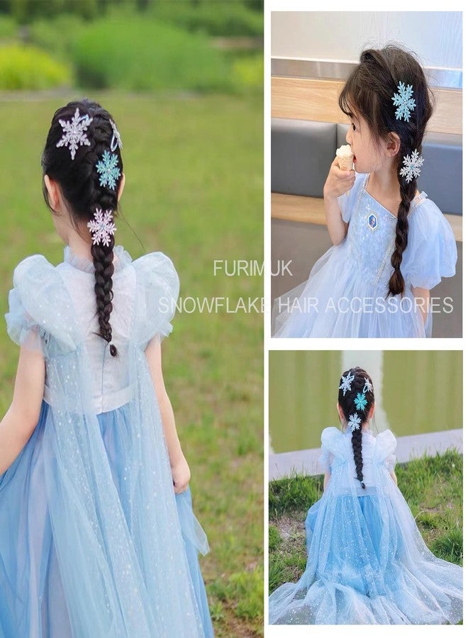 Furimuk Princess Hair Accessories: Glittery Snowflake Barrettes, Bows, and Hairpins for Women and Girls - Christmas Party Gifts - Image 3