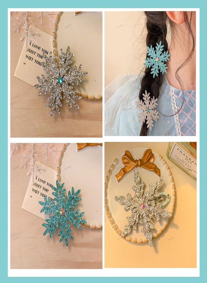 Furimuk Princess Hair Accessories: Glittery Snowflake Barrettes, Bows, and Hairpins for Women and Girls - Christmas Party Gifts - Image 5