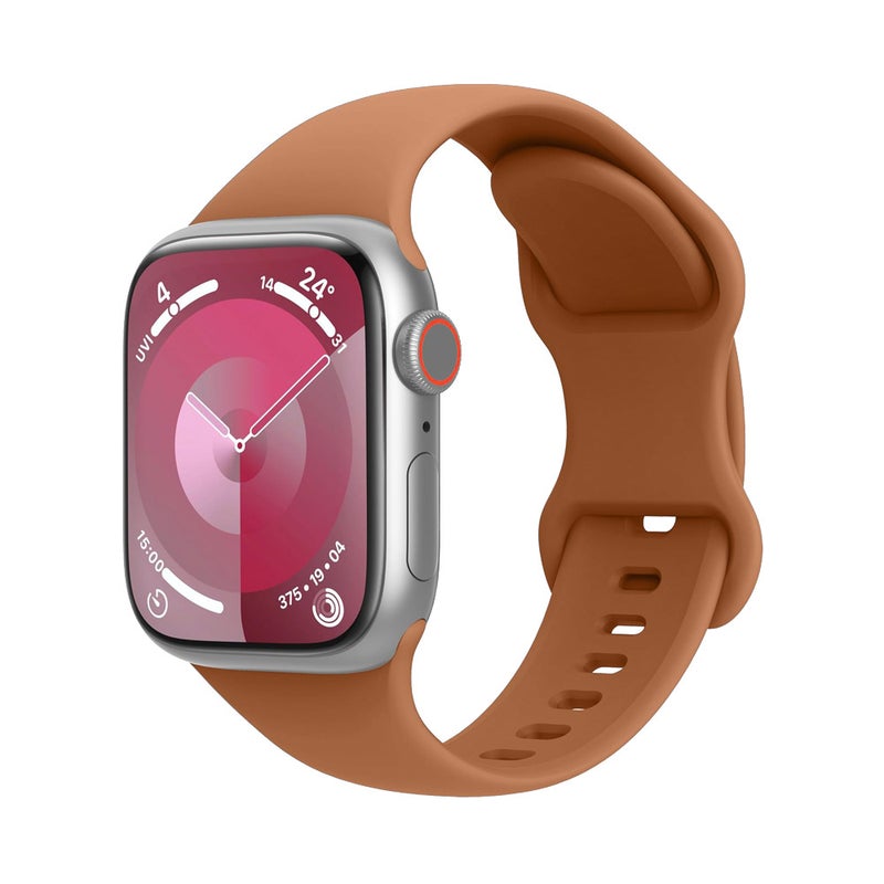 Silicone Butterfly Band for Apple Watch 10 10#Brown s10 42/41/40/38