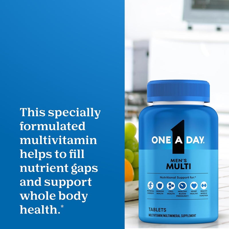 One A Day Multivitamin for Men  Daily Mens Multivitamins with Vitamin D Zinc Folic Acid and B Vitamins Physical Energy Support 200 Ct - Image 4