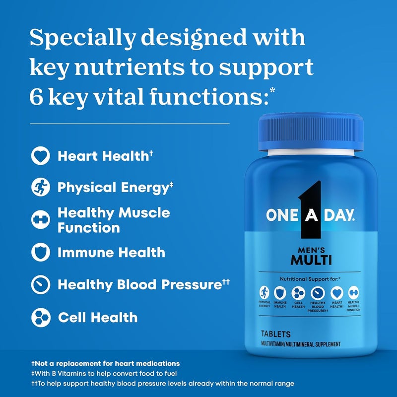 One A Day Multivitamin for Men  Daily Mens Multivitamins with Vitamin D Zinc Folic Acid and B Vitamins Physical Energy Support 200 Ct - Image 3