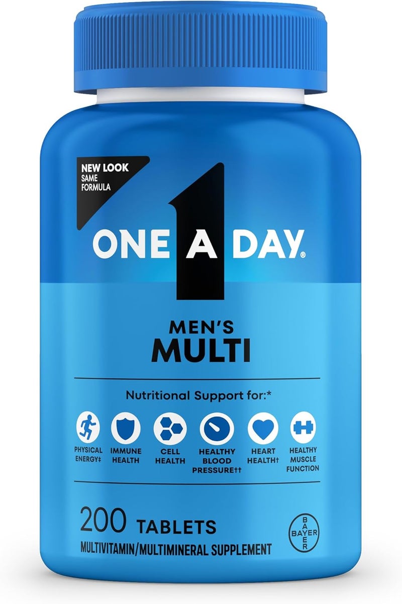 One A Day Multivitamin for Men  Daily Mens Multivitamins with Vitamin D Zinc Folic Acid and B Vitamins Physical Energy Support 200 Ct - Image 1