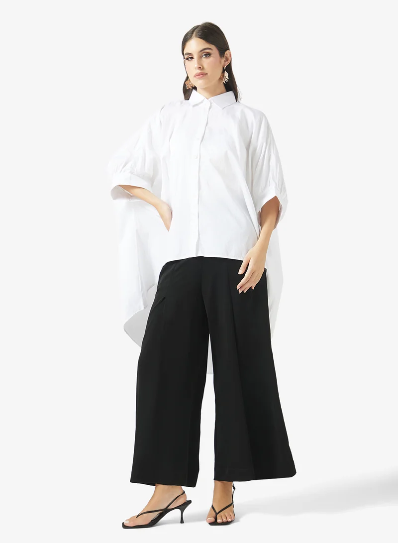 Fyor Layered Hem Button-Down Shirt