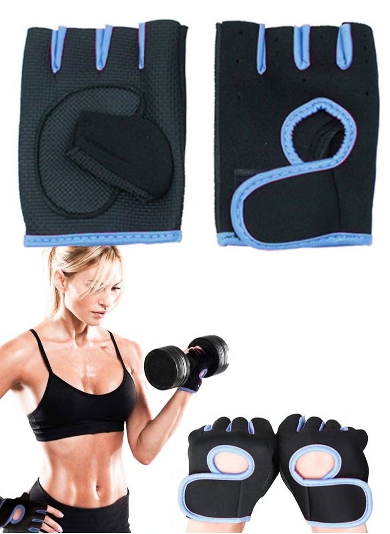 Generic - Workout Glove Set for Sports, Lifting Weights, Gym Excercise, Home Workouts And Fashion, Open Finger Gloves Pair With Full Palm Protection, Textured Non Slip Grip, Wrist Support for Men And Women - Image 1