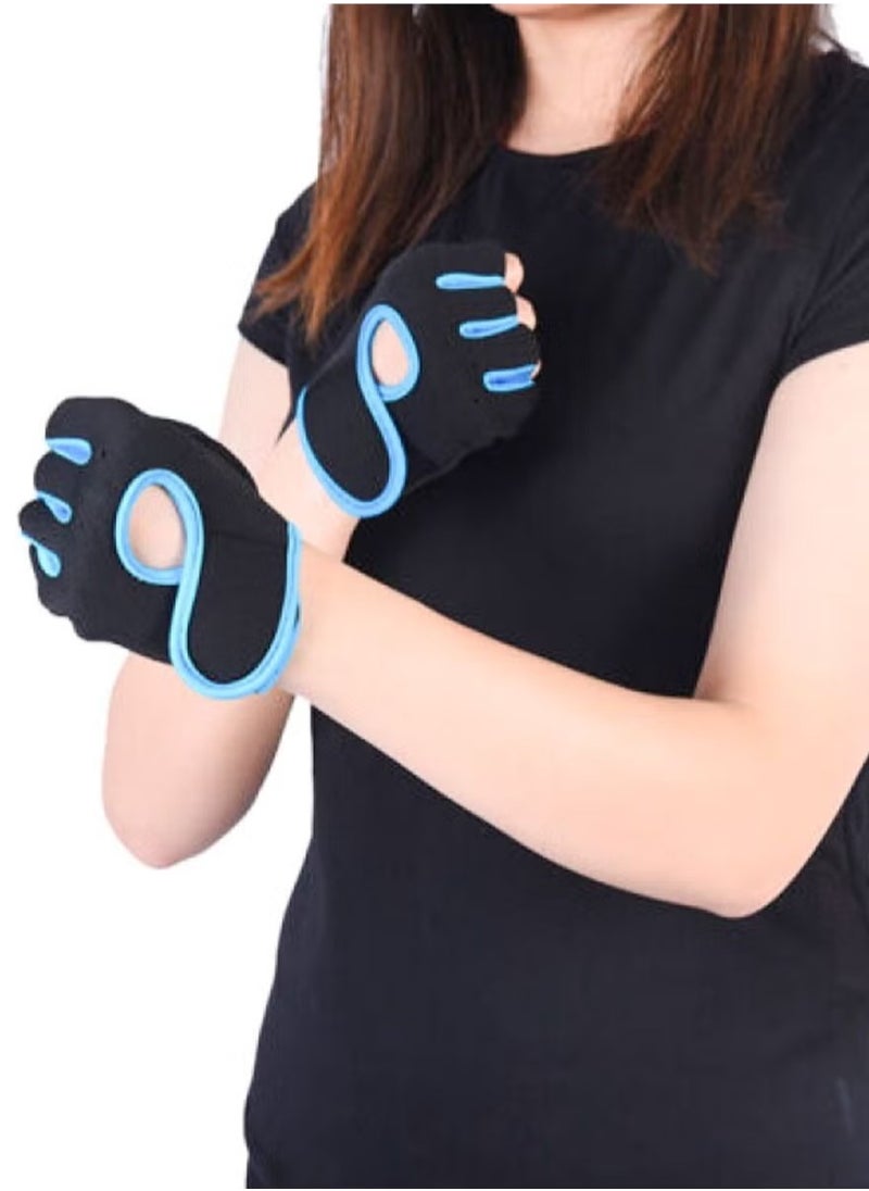 Generic - Workout Glove Set for Sports, Lifting Weights, Gym Excercise, Home Workouts And Fashion, Open Finger Gloves Pair With Full Palm Protection, Textured Non Slip Grip, Wrist Support for Men And Women - Image 1