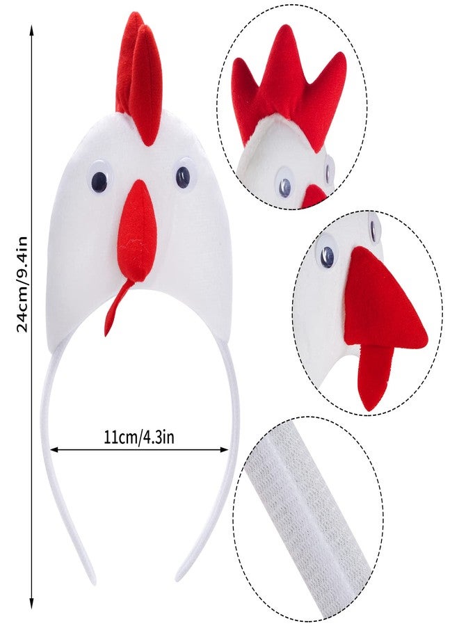 Jmkcoz Chicken 3D Animal Costume 3D Chick Headband Bowtie Tail Tutu Set for Halloween Christmas Cosplay Party - Image 2