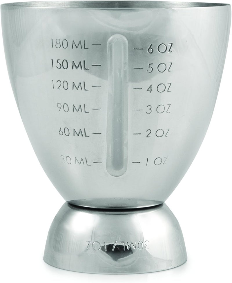 True Vista Stainless Steel Double Jigger for Bartending, Cocktail Measuring Jiggers for Margarita, Whiskey Sour, Bloody Mary, Mocktails and Other Drinks, Home Bar Accessories, 6 oz & 1 oz, Set of 1 - Image 1
