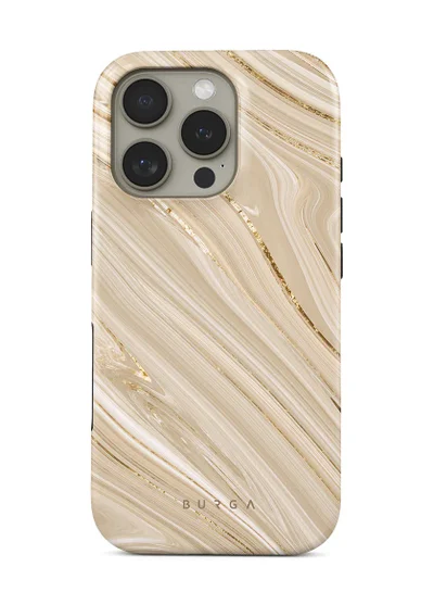 BURGA iPhone 16 pro Case, 2 Piece Hard Shell + TPU Silicone Interior, Shock Absorption, All Port Accessible, Raised Bezel For Screen & Camera Protection, Never Fading HQ Print,Full Glam