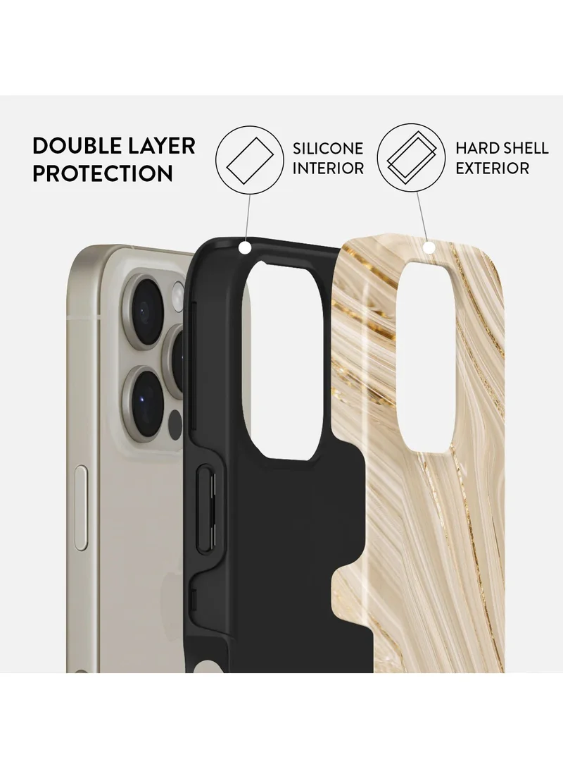 BURGA iPhone 16 pro Case, 2 Piece Hard Shell + TPU Silicone Interior, Shock Absorption, All Port Accessible, Raised Bezel For Screen & Camera Protection, Never Fading HQ Print,Full Glam