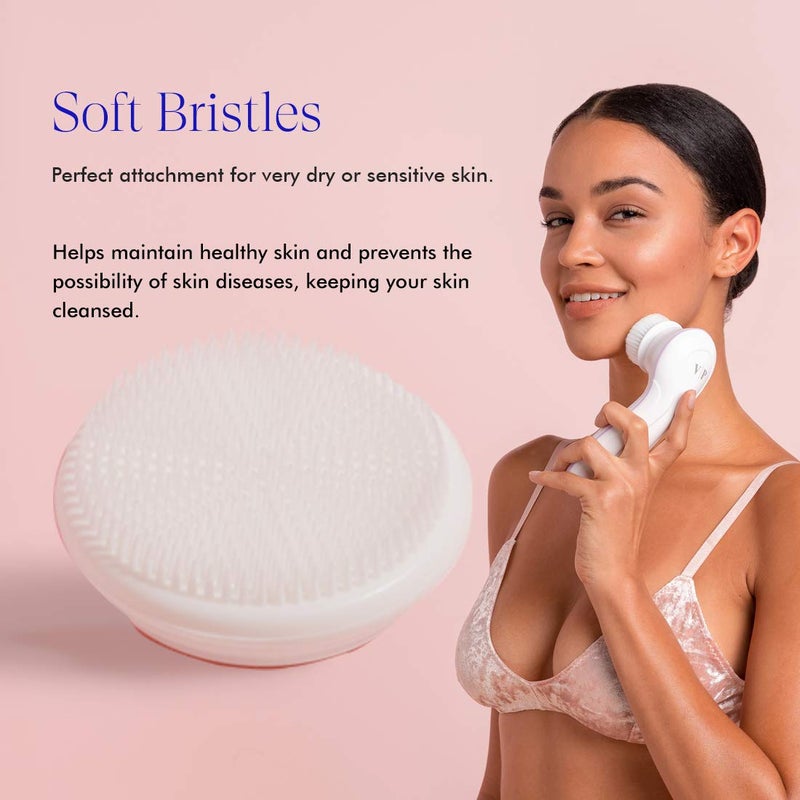 Vanity Planet Replacement Silicon Facial Brush Head compatible with Ultimate Skin Spa & GlowSpin, Water Resistant, Quick-Drying - Image 3