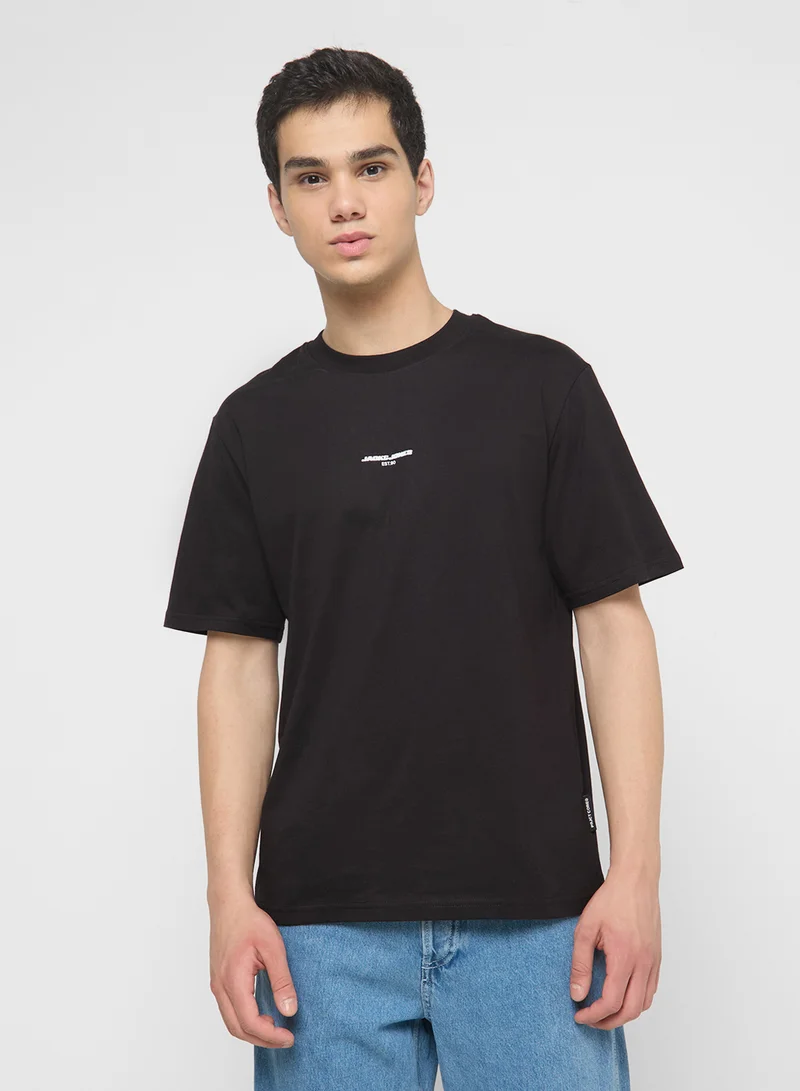 JACK & JONES JCOLIDO AOP BACK PRINT TEE SS CREW NECK