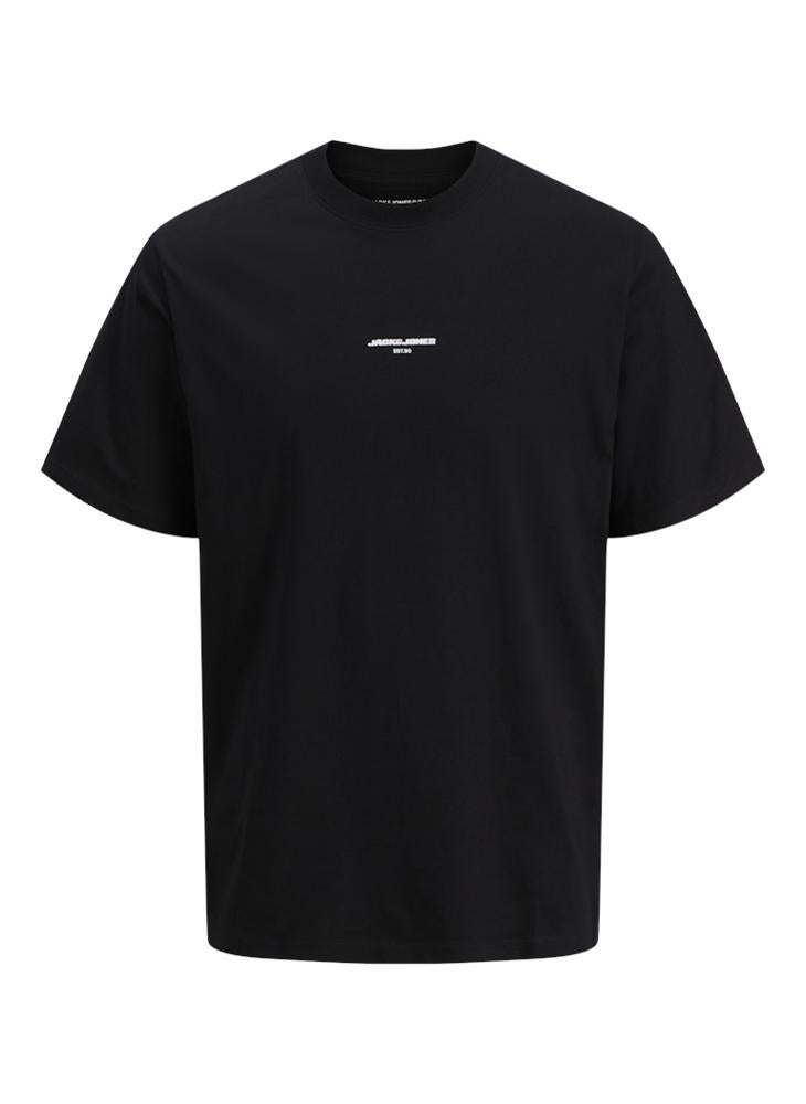 JACK & JONES Herren T-Shirt Mit Rückendruck – Lässiges Basic Aus Baumwolle