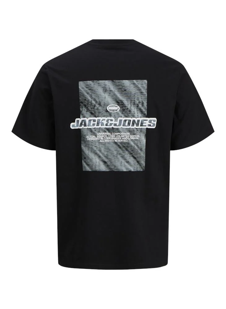 JACK & JONES Jcolido Aop Back Print Crew Neck T-Shirt