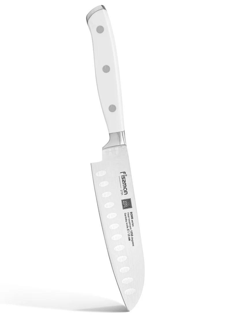 5'' Santoku Knife Bonn Series, with Sharp Blade and Sturdy Non Slip Handle, Minimalist Design, Stainless Steel, Suitable for Home Restaurant