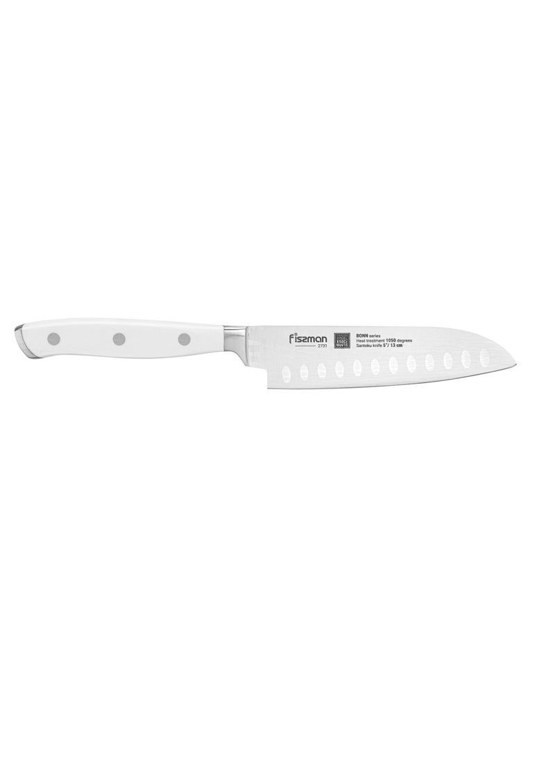 Fissman 5'' Santoku Knife Bonn Series, with Sharp Blade and Sturdy Non Slip Handle, Minimalist Design, Stainless Steel, Suitable for Home Restaurant - Image 5