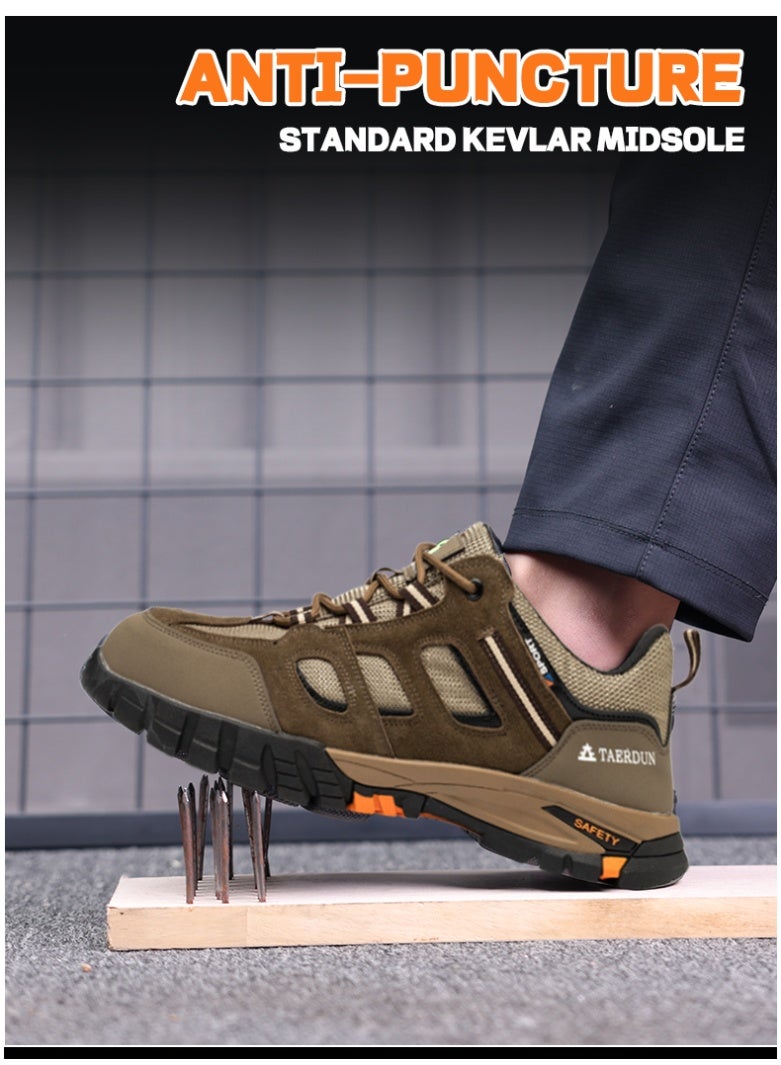 Steel Toe Shoes for Men Lightweight Safety Shoes Comfortable Puncture Proof Slip On Indestructible Work Shoes and Fashion Sneakers. - Image 5